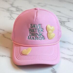 Save Water Drink Margs Pink Trucker Hat